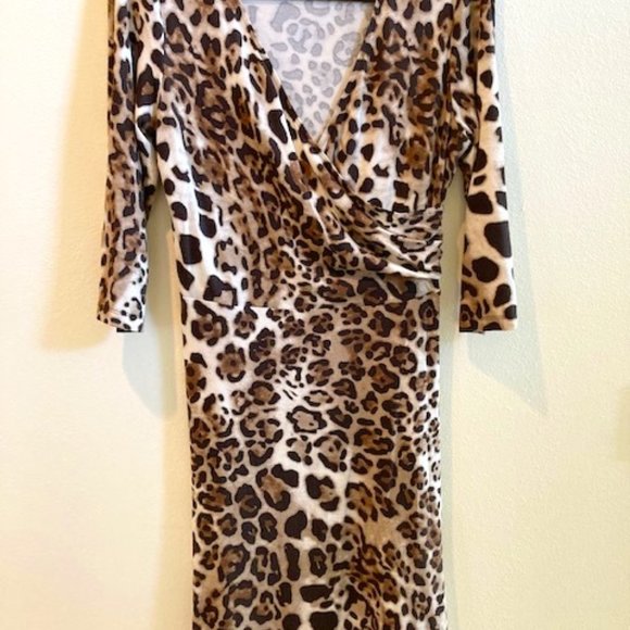 Leslie Stuart Dress - Cheetah Print - Sz 8 - Picture 1 of 3